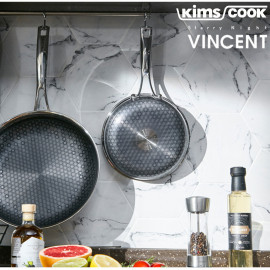 Chảo chống dính 2 mặt Inox 304 Kimscook Blackcube Vincent Hàn Quốc 20cm