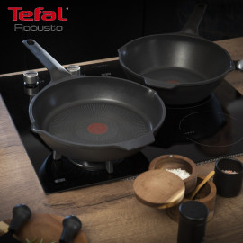 Chảo đúc chống dính cao cấp Tefal Robusto E2490244 size 20cm có miệng rót