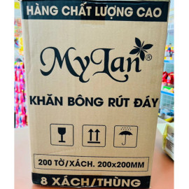 Khăn khô rút đa năng cao cấp MyLan gấu trúc 200 tờ/xách