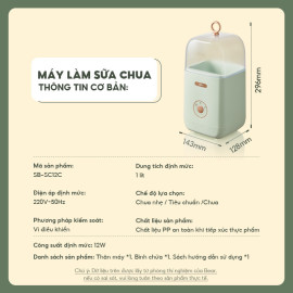 Máy làm sữa chua tự động 1L Bear SB-SC12C bảo hành 18 tháng