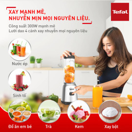 Máy xay sinh tố mini 2 cối 600ml Tefal Mix & Move BL15FD30 300W