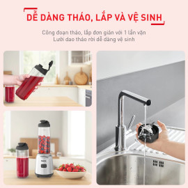 Máy xay sinh tố mini 2 cối 600ml Tefal Mix & Move BL15FD30 300W