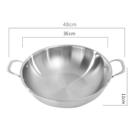 Chào xào Inox 304 thân đúc đáy liền Pencica Italy 36cm hàng xuất EU