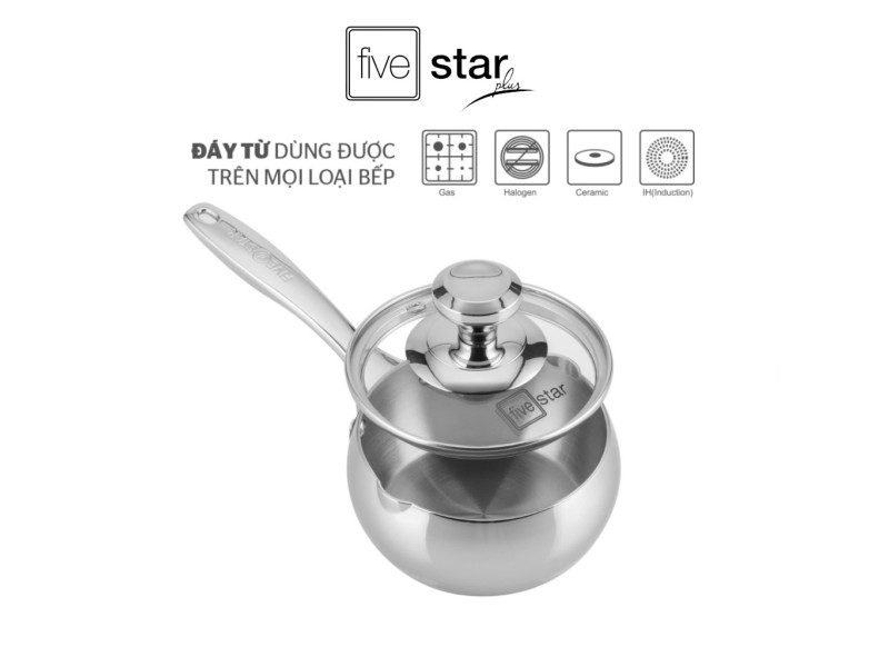 Quánh Inox 304 đúc liền khối 3 lớp Fivestar Plus 12cm FPQ12001 đáy