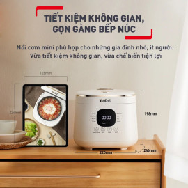 Nồi cơm điện tử Tefal Rice Mate Mini RK515168 dung tích 0.7L, bảo hành 2 năm