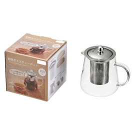 Ấm pha trà thủy tinh chịu nhiệt kèm lõi lọc Inox Echo Japan 650ml