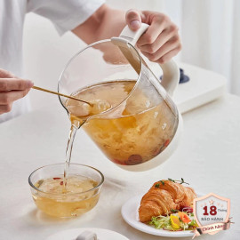Bình thùy tinh pha trà giữ nhiệt Bear 1.5L SB-PT15K, công suất 1000W