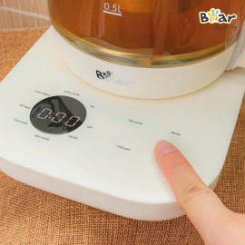 Bình thùy tinh pha trà giữ nhiệt Bear 1.5L SB-PT15K, công suất 1000W