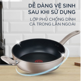 Chảo sâu lòng chống dính Titanium Tefal Sensations 28cm đáy từ