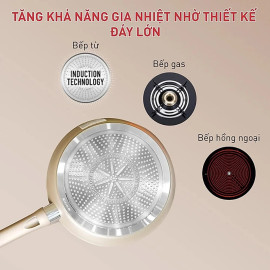 Chảo sâu lòng chống dính Titanium Tefal Sensations 28cm đáy từ