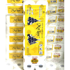 Giấy vệ sinh cao cấp Gấu thông My Lan 4 lớp (12 cuộn có lõi)