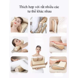 Gối massage cổ vai gáy hồng ngoại Okato Seka Nhật Bản 6 chức năng
