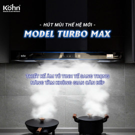 Máy hút mùi Kohn KB3 Turbo Max điều khiển cảm ứng, bảo hành 2 năm