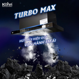 Máy hút mùi Kohn KB3 Turbo Max điều khiển cảm ứng, bảo hành 2 năm