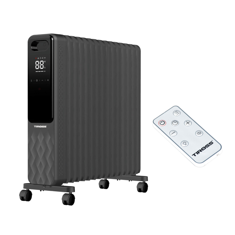 Máy sưởi dầu 15 thanh Tiross TS9222 công suất 2800W kèm khiển từ xa