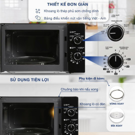 Lò vi sóng 20 lít Toshiba MW2-MM20P(BK) công suất 700W