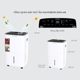 Máy hút ẩm, lọc không khí Masterboss 60 lít BOSS-60L