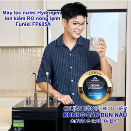 Máy lọc nước Hydrogen ion Kiềm nóng lạnh Funiki FP605A, 13 lõi