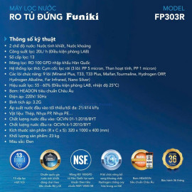 Máy lọc nước tinh khiết, nước khoáng RO Funiki FP303R 13 lõi, 20L/h