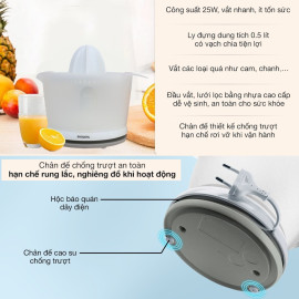Máy vắt cam Philips HR2738/00 công suất 25W, bảo hành 24 tháng chính hãng