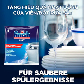Muối rửa bát Finish Dishwasher Salt 1kg hàng nhập khẩu