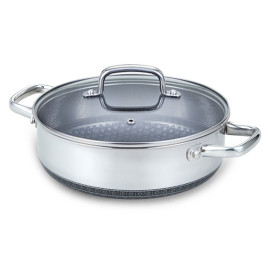 Nồi Inox 304 đúc liền khối Kimscook Vincent chống dính Blackcube 2 mặt 24cm