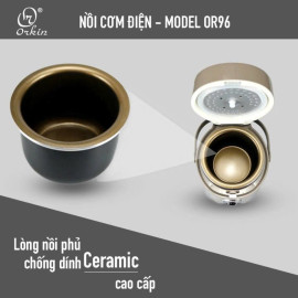 Nồi cơm điện mini Thái Lan Orkin OR96 dung tích 0.6L, lòng phủ Ceramic giữ nhiệt tốt