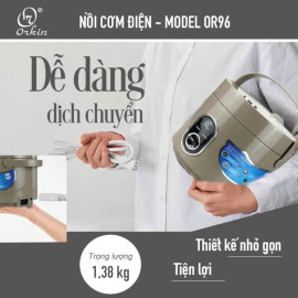 Nồi cơm điện mini Thái Lan Orkin OR96 dung tích 0.6L, lòng phủ Ceramic giữ nhiệt tốt