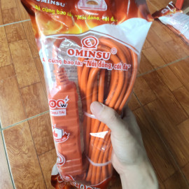 Ổ cắm điện 3 cửa lõi sứ có dây Ominsu Q3500C 3500w dây 10m, bảo hành 2 năm