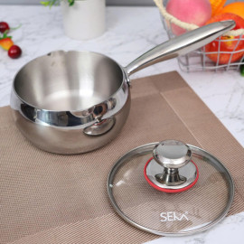 Quánh inox 304 đúc liền khối Seka 14cm SKM3844 xuất Nhật