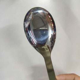 Thìa phở inox cao cấp S60613 dài 16.5x4.6cm đáy phẳng