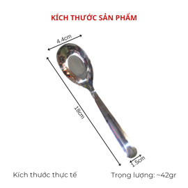 Thìa phở Stainless Steel D001 dài 18cmx4,5cm đáy phẳng