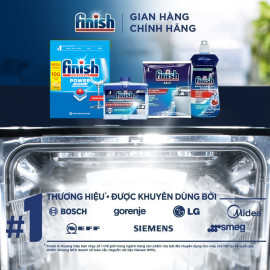 Hộp 100 viên rửa chén bát Finish Power Essential All in 1 hương chanh