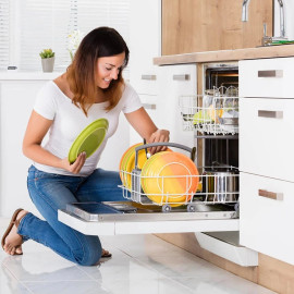 Hộp 100 viên rửa chén bát Finish Power Essential All in 1 hương chanh