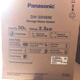 Bình nóng lạnh Panasonic 30L DH-30HBM công xuất 2500W, sản xuất Malaysia
