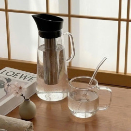 Bình thuỷ tinh kèm lõi lọc pha trà, cà phê 1500ml Momiji xuất Nhật