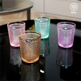 Bộ 4 cốc thủy tinh vân kim cương 300ml Seka SKT30M4