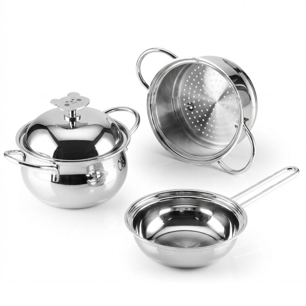 Bộ nồi xửng Inox 304 đúc liền Baby Fivestar Plus FPB3005 kèm Chảo 16cm