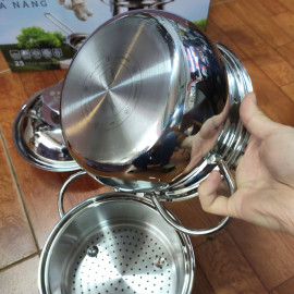 Bộ nồi xửng Inox 304 đúc liền Baby Fivestar Plus FPB3005 kèm Chảo 16cm