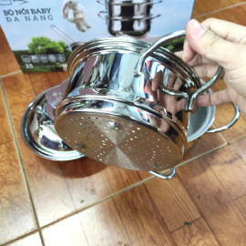 Bộ nồi xửng Inox 304 đúc liền Baby Fivestar Plus FPB3005 kèm Chảo 16cm