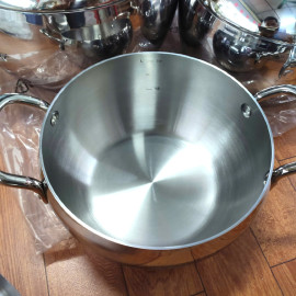 Bộ 3 nồi Inox 304 đúc liền 3 lớp hình táo Fivestar Plus FPB3006 size 18/20/24cm