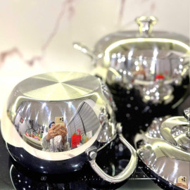 Bộ 3 nồi Inox 304 đúc liền 3 lớp hình táo Fivestar Plus FPB3006 size 18/20/24cm