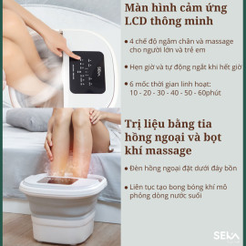 Bồn ngâm chân massage tự động SEKA SKG245 gấp gọn, có khiển từ xa