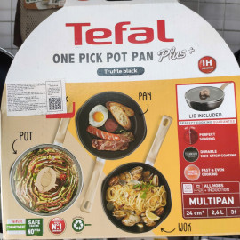 Chảo chống dính 24cm Tefal One Pick Pot Pan G1668795 đáy từ có nắp