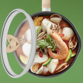 Chảo chống dính 24cm Tefal One Pick Pot Pan G1668795 đáy từ có nắp