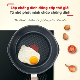 Chảo sâu lòng chống dính có nắp 22cm Tefal One Pick Pot Pan G1802524 đáy từ