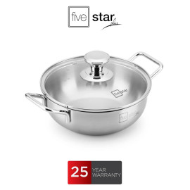 Chảo lẩu Inox 304 đúc liền khối Fivestar Plus 32cm FPCL32001