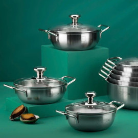 Chảo lẩu Inox 304 đúc liền khối Fivestar Plus 32cm FPCL32001