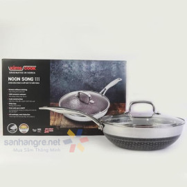 Chảo xào chống dính 2 mặt Inox 3 lớp đúc liền Kimscook Noon Song 24cm