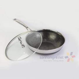 Chảo xào chống dính 2 mặt Inox 3 lớp đúc liền Kimscook Noon Song 24cm